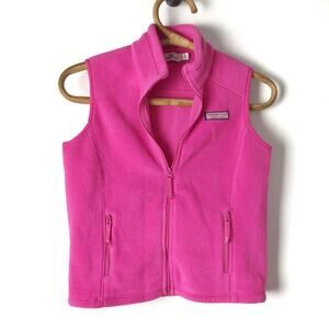 Vineyard Vines Girls pink fleece vest Small  7-8